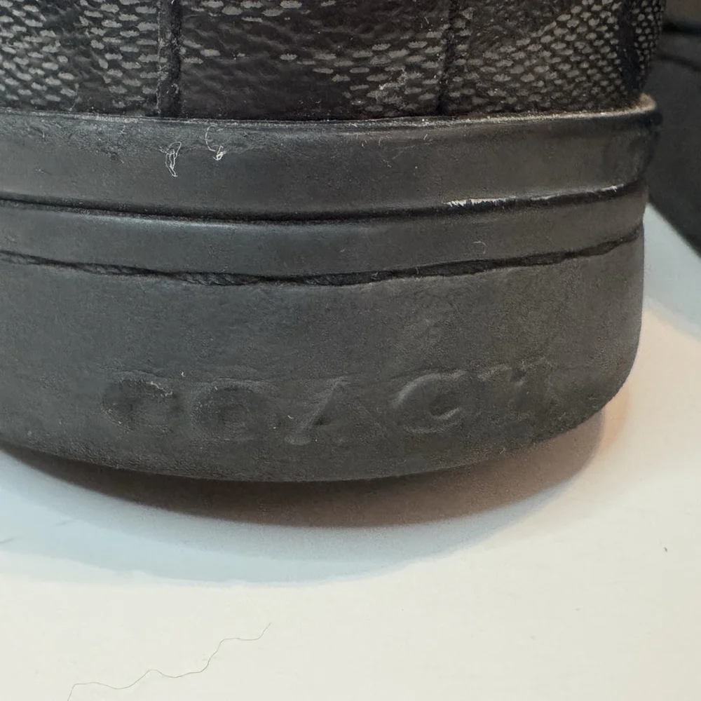 Coach Clip Signature Low Top Sneaker Size:13D Charcoal Black G4949